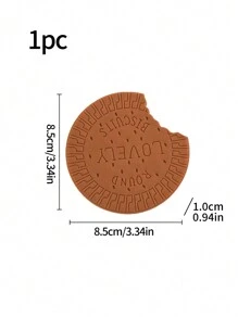 80 Sheets 1pc Biscuit Shaped Notebook, Creative And Portable Multi-Purpose Diary Notebook For Students - Bite the Cookie Note Paper - View 7