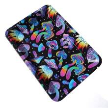 1pc Metal Rolling Tray For Halloween Festival, Durable Metal Tray For Rolling, Portable Design Gift For Friends And Family (Fantastic Mushrooms)