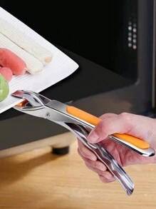 1 件不锈钢防烫夹，耐热耐热钳，厨房烹饪耐热夹 - 黑色 - 查看 7