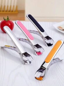 1 件不锈钢防烫夹，耐热耐热钳，厨房烹饪耐热夹 - 黑色 - 查看 2