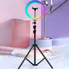 1 Pack 43.31 Acinch Con Luz De Relleno En Vivo Rgb De Doble Cara De 10 Pulgadas - Soporte RGB de 10 pulgadas + 1,1 m - Ver 8