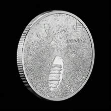 1枚美國登月50周年紀念銀鍍紀念幣創意禮品紀念幣挑戰幣 - 銀色 - 查看 5