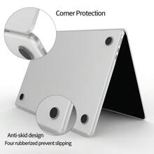 5 In 1 Compatible With Macbook Air 13.6 Inch M2 Case 2022 2023 Model A2681 With 13.6" Retina & Touch ID, Crystal Transparent Hard Case & Keyboard Cover & Polishing Cloth & OTG Adapter, Golden Rhinestone Line - Transparent Clear Shell Gold Rhombic Grid - View 5