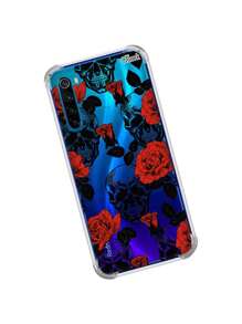 Capa Capinha Anti Shock Personalizada Modelos REDMI Note 8 (0368) Crânio Skull 09 - Damasco - Visão 2