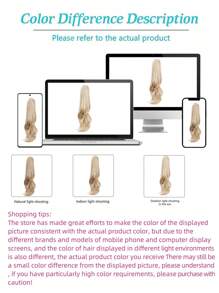 Women's Ponytail Chemical Fiber Hair Length 24 Inches Brown Natural Vertical European American Women Wig Accessories