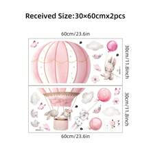 BRUP 2 miếng dán tường hình thỏ hồng dễ thương hoạt hình cho phòng ngủ, phòng khách, phòng trẻ em, trang trí tường, nhãn dán, decal dán tường, decal vinyl để trang trí nhà cửa, vật dụng trang trí mùa xuân làm mới ngôi nhà của bạn, nhãn dán trang trí lễ hội quà tặng sinh nhật, tốt nghiệp - Nhiều màu - Xem 8