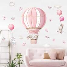 BRUP 2 miếng dán tường hình thỏ hồng dễ thương hoạt hình cho phòng ngủ, phòng khách, phòng trẻ em, trang trí tường, nhãn dán, decal dán tường, decal vinyl để trang trí nhà cửa, vật dụng trang trí mùa xuân làm mới ngôi nhà của bạn, nhãn dán trang trí lễ hội quà tặng sinh nhật, tốt nghiệp - Nhiều màu - Xem 5