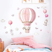 BRUP 2 miếng dán tường hình thỏ hồng dễ thương hoạt hình cho phòng ngủ, phòng khách, phòng trẻ em, trang trí tường, nhãn dán, decal dán tường, decal vinyl để trang trí nhà cửa, vật dụng trang trí mùa xuân làm mới ngôi nhà của bạn, nhãn dán trang trí lễ hội quà tặng sinh nhật, tốt nghiệp - Nhiều màu - Xem 7