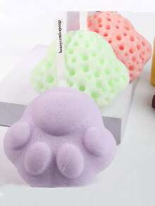 3 件裝嬰兒沐浴和臉部海綿套裝,兒童和新生兒魔芋海綿 - 彩色 - 查看 4