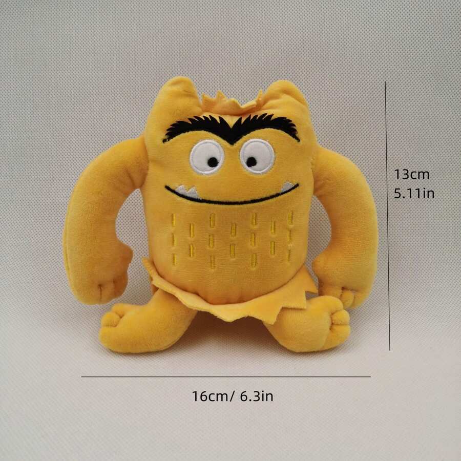 情緒怪獸毛絨玩具,安撫情緒毛絨娃娃,可愛的填充玩具,聖誕生日禮物 - 黃色 - 查看 1