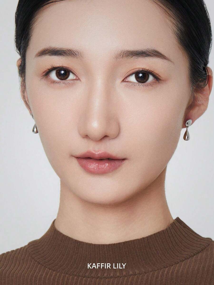 水滴形光澤耳釘極簡主義日系/韓系風銀飾珠寶,時尚女性禮物 - 銀色 - 查看 1