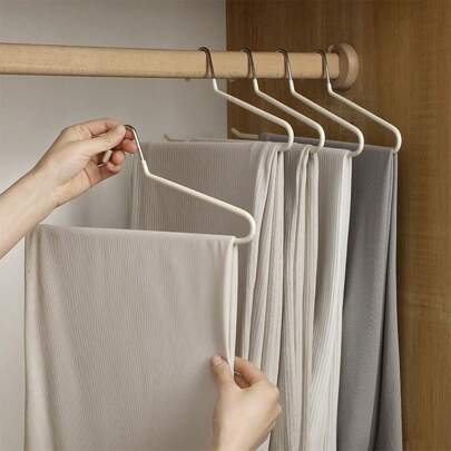 2 szt./5 szt./10 szt. Antypoślizgowe wieszaki na spodnie, metalowy wieszak na spodnie, wieszak do przechowywania w garderobie, antypoślizgowy wieszak na spodnie zanurzone