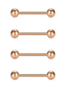 CIZME 4Pcs/Set Nipple Rings Tongue Rings Stainless Steel 14G Straight Barbells Piercing Jewelry 12mm,14mm,16mm,18mm - Straight Barbells - View 25