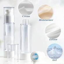 透明無氣化化妝品乳霜泵瓶旅行尺寸分配器可重複使用容器空化妝水泵瓶旅行必備品 - 無色 - 查看 3