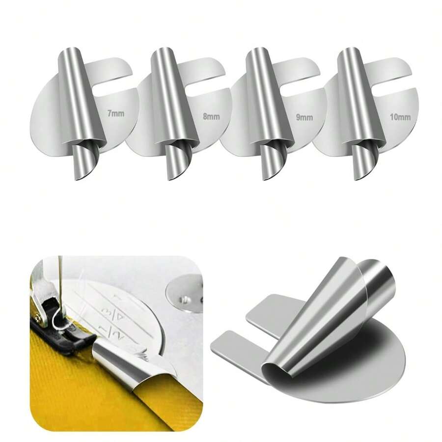 8 Sizes Sewing Machine Foot Set Including Rolled Hem Foot, Rolled Hem Pressure Foot, For Hemming, Quilting And Sewing - Silver - View 1