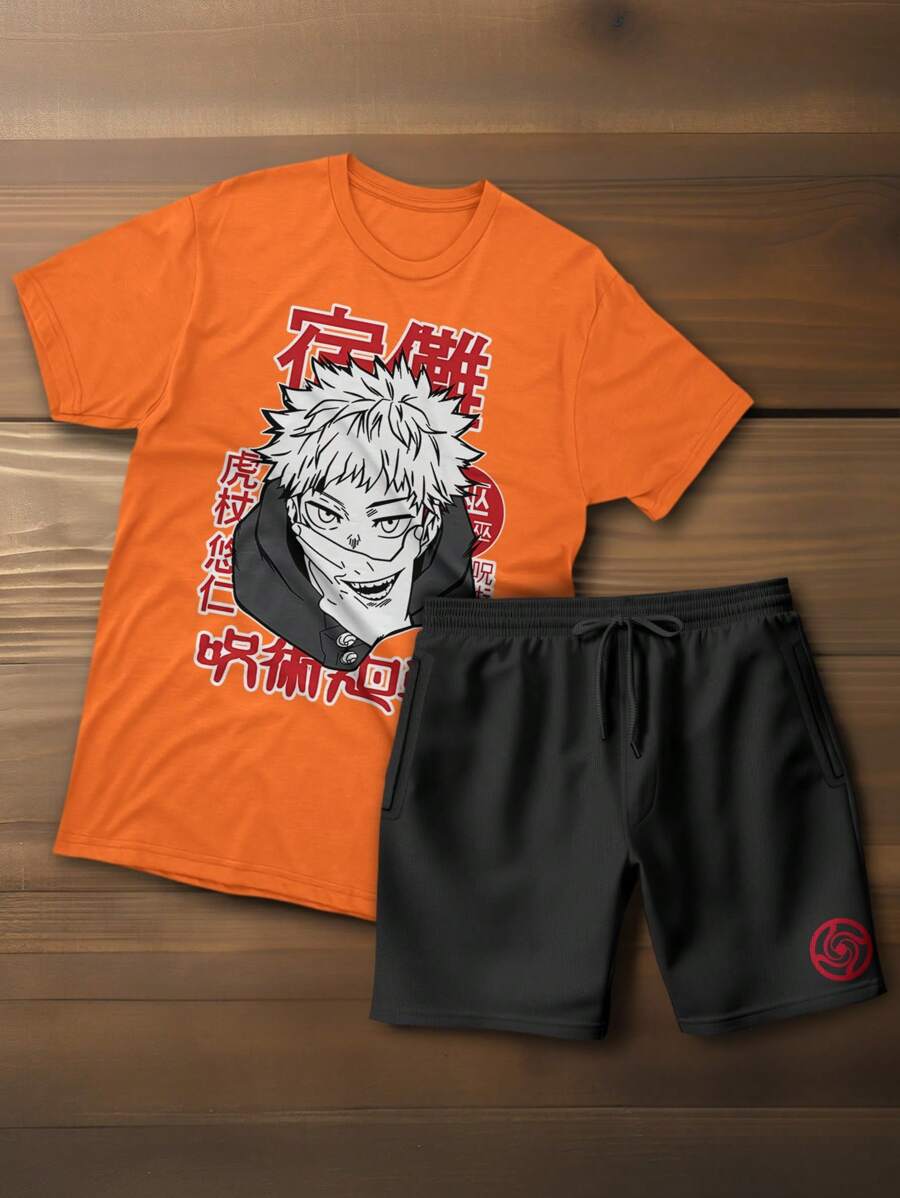 Men T-Shirts - 橘色 - 查看 1