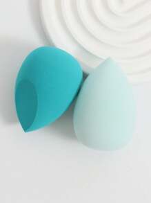 2pcs Makeup Sponges Set, Makeup Sponge For Foundations Mixing, Liquid, Cream And Powder, Multicolor Cosmetic Sponge, Non-Latex Dry & Wet Dual-Use Base Makeup Puff, Suitable For All Skin Types.