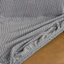 Universal All-Inclusive Curved Surface Dining Chair Slipcover, Thick Cloth Art Anti-Scratch Chair Cover For Four Seasons - Beige - View 4