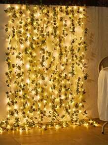 1 件 6.56 英尺/16.4 英尺/32.8 英尺装饰灯串 - 人造常绿叶 LED 灯串、装饰夜灯、室内装饰氛围灯、墙壁装饰夜灯、桌面装饰夜灯，适用于房间、酒吧、生日派对、餐厅、客厅装饰、生日礼物（不含电池） - 樹葉燈 - 查看 9