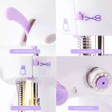 Portable Sewing Machine Mini Electric Sewing Machine - Roxo Malva - Ver 2
