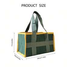 加厚帆布工具袋,可攜式工具存儲袋,用於維修 - 軍綠色 - 查看 3