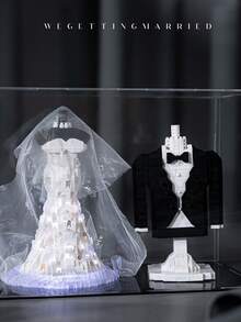 1 Box Small Building Blocks Dress Shape Assembling Toy Figurine, Wedding & Valentine's Day Gift - Multicolor - View 8