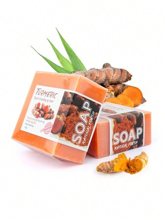 100克薑黃皂,清爽控油洗臉沐浴皂,豐富泡沫深層清潔,精油皂手工皂