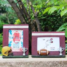 1入美式橄欖球浮雕3d相框裝飾創意手工禮品,比賽、生日、獎項紀念品 - 豎版 - 查看 6