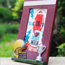 1入美式橄欖球浮雕3d相框裝飾創意手工禮品,比賽、生日、獎項紀念品 - 豎版 - 查看 3