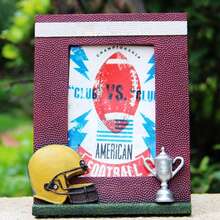 1入美式橄欖球浮雕3d相框裝飾創意手工禮品,比賽、生日、獎項紀念品 - 豎版 - 查看 1