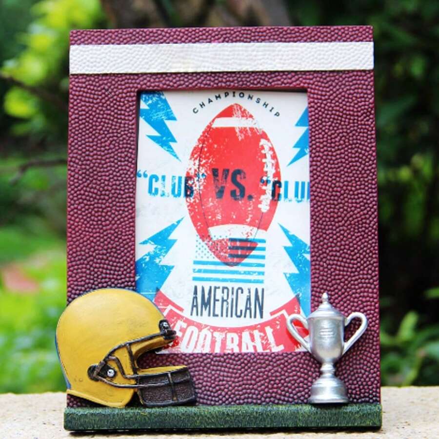 1入美式橄欖球浮雕3d相框裝飾創意手工禮品,比賽、生日、獎項紀念品 - 豎版 - 查看 1