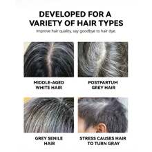 一次性染髮筆，臨時染髮筆染髮筆可攜式染髮工具染髮筆遮蓋灰色頭髮根小巧便利口紅風格染髮筆(4g / 0.14oz) - 黑色 - 查看 5