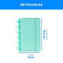 Caderno Inteligente Pequeno A6 Refil Folha Capa Disco Pautado Anotações Planejamento Notas Papelaria Fofa Colors - Roxo - Visão 5