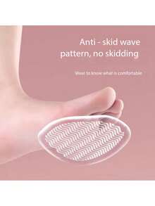 1pair Silicone Forefoot Pad For Ladies' Shoes, Thickened Anti-Slip Cushioning Insole Half Size Up For High Heels - Clear - View 5