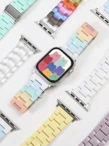 1入組手錶表帶彩虹亞克力透明表帶，樹脂表帶，適用於38mm、40mm、41mm、42mm、44mm、45mm、49mm的蘋果手錶表帶，樹脂手錶帶，適用於Series Ultra 9/8/7/6/5/4/3/2/1/SE - 彩色 - 查看 1