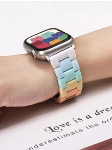 1入組手錶表帶彩虹亞克力透明表帶，樹脂表帶，適用於38mm、40mm、41mm、42mm、44mm、45mm、49mm的蘋果手錶表帶，樹脂手錶帶，適用於Series Ultra 9/8/7/6/5/4/3/2/1/SE - 彩色 - 查看 7