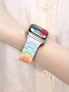 1入組手錶表帶彩虹亞克力透明表帶，樹脂表帶，適用於38mm、40mm、41mm、42mm、44mm、45mm、49mm的蘋果手錶表帶，樹脂手錶帶，適用於Series Ultra 9/8/7/6/5/4/3/2/1/SE - 彩色 - 查看 6