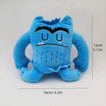 情緒怪獸毛絨玩具,安撫情緒毛絨娃娃,可愛的填充玩具,聖誕生日禮物 - 黃色 - 查看 4