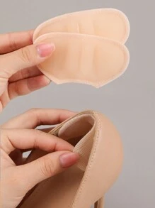 1pair Super Soft Silicone Heel Grips For Men And Women, Prevent Heel Slipping And Chafing, Anti-Slip Heel Pads - Beige - View 1