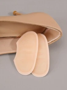 1pair Super Soft Silicone Heel Grips For Men And Women, Prevent Heel Slipping And Chafing, Anti-Slip Heel Pads - Beige - View 5