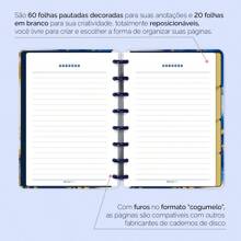 Caderno Disco ISCOOL Inteligente Mármore Cores - Azul Escuro - Visão 7