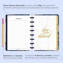 Caderno Disco ISCOOL Inteligente Mármore Cores - Azul Escuro - Visão 5