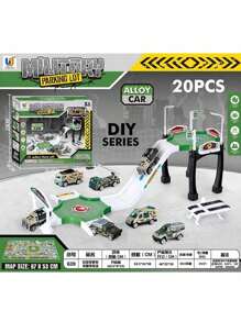 Toy Car Track, Racing Car Games For Children Ages 2-8, Gifts For Girls, Electric Tracks And Launchers - Green - View 1