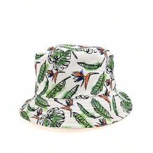 1入組男女皆宜雙面印花聚酯太陽帽,適合戶外活動、海灘、防風 - 綠色 - 查看 2