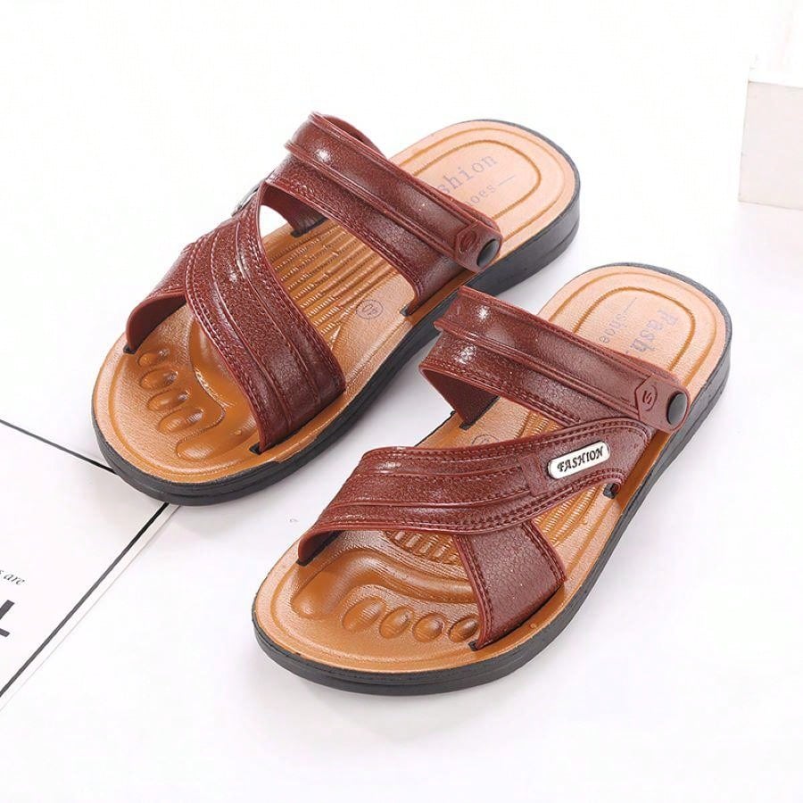 Sandales Pour Homme Réglables - Semelle En Latex Antidérapante, Confortables Pour L'Été, Intérieur/Extérieur - 12