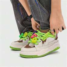 1pair New Thick-Soled Breathable Casual Sports Shoes For Men - Green - View 2