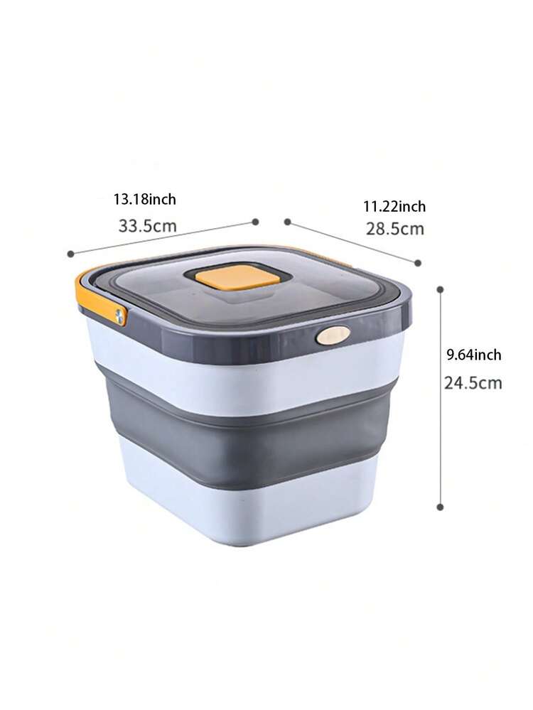 寵物食品儲存容器防潮密封10kg糧食儲存桶可折疊米桶,適用於貓狗(隨機顏色) - 彩色 - 查看 5