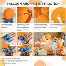 118入組派對橘色和黃色氣球花圈拱門套裝,橙色/黃色/杏色/金色氣球,用於陽光派對、性別揭示、生日派對裝飾,不同尺寸的橙色和黃色氣球花圈拱門套裝 - 橘色 - 查看 8