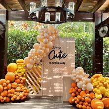 118入組派對橘色和黃色氣球花圈拱門套裝,橙色/黃色/杏色/金色氣球,用於陽光派對、性別揭示、生日派對裝飾,不同尺寸的橙色和黃色氣球花圈拱門套裝 - 橘色 - 查看 3