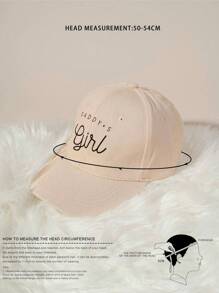 1 Pieza Gorra De Béisbol Con Impresión Para Niños 'daddy.s', Sombrero Casual Ajustable Para Niños Y Niñas Con Protección Solar Para Exteriores, Adecuado Para La Primavera, El Otoño, Los Viajes, Las Vacaciones Y La Playa - Beis - Ver 4